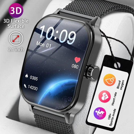 2024 New Smart Watches Men 3D Screen Blood Oxygen Health Temperature Monitor Bracelet Sports IP68 Waterproof Smartwatch For Men