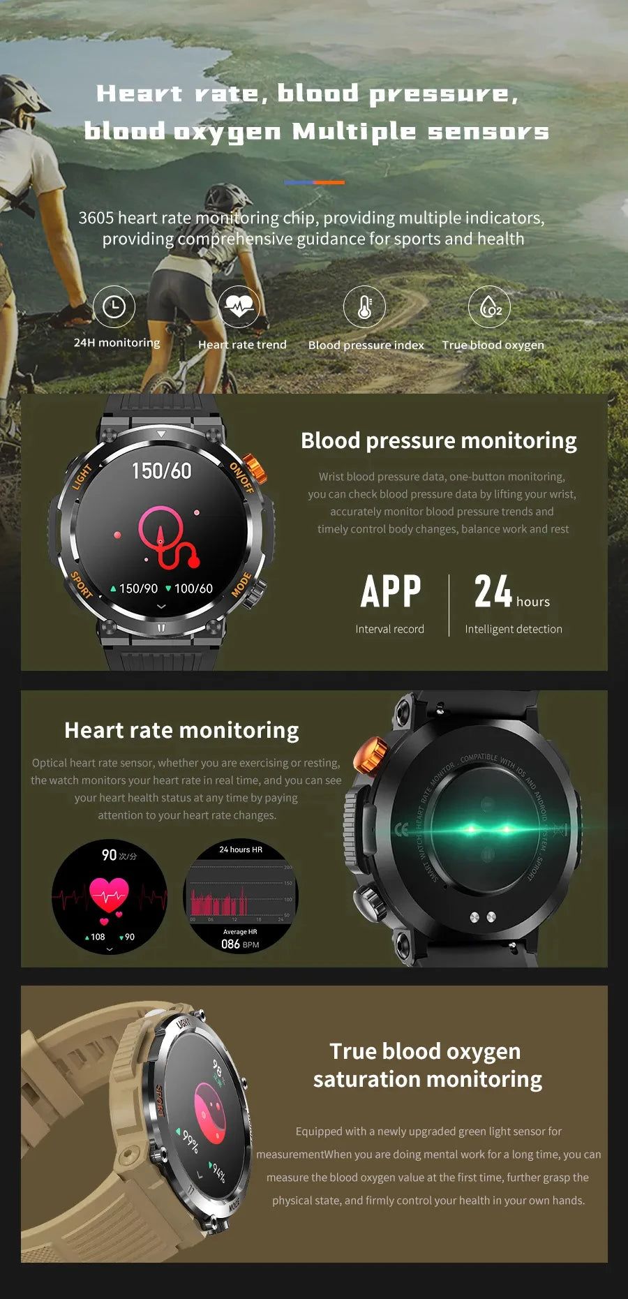 2024 Gejian New Smart Watch Men Outdoor Sports Fitness Bracelet BT Call Clock Waterproof Health Track Smartwatch For Android IOS