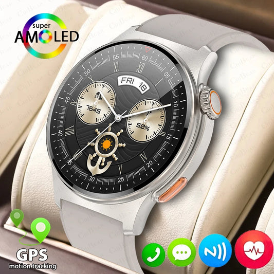 2024 New ECG+PPG Monitoring Smartwatch Men NFC GPS Exercise Tracker Waterproof Health Monitoring Bluetooth Call Smart Watch Men