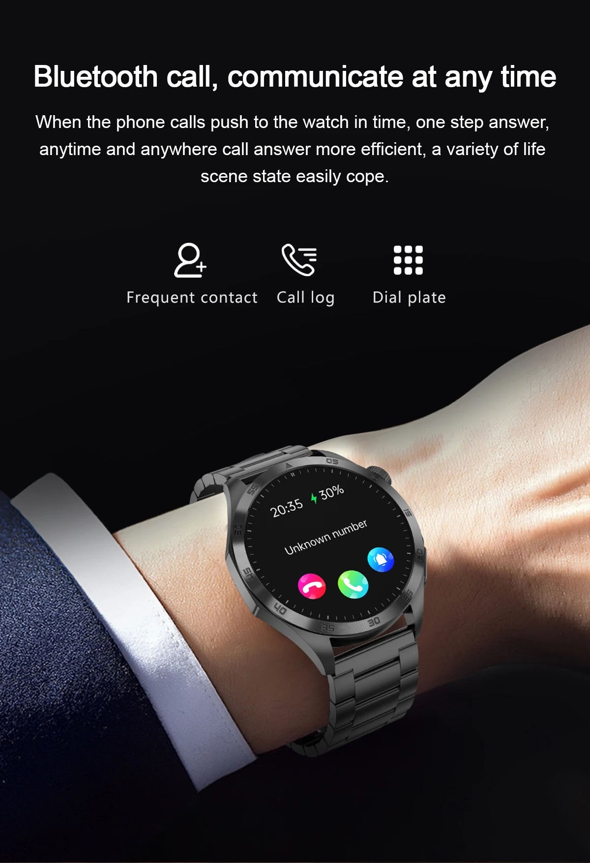 2024 New Micro Physical Examination Blood Lipids Uric Acid Blood Glucose Smart Watch ECG+PPG Clock Bluetooth Call Smartwatch Men