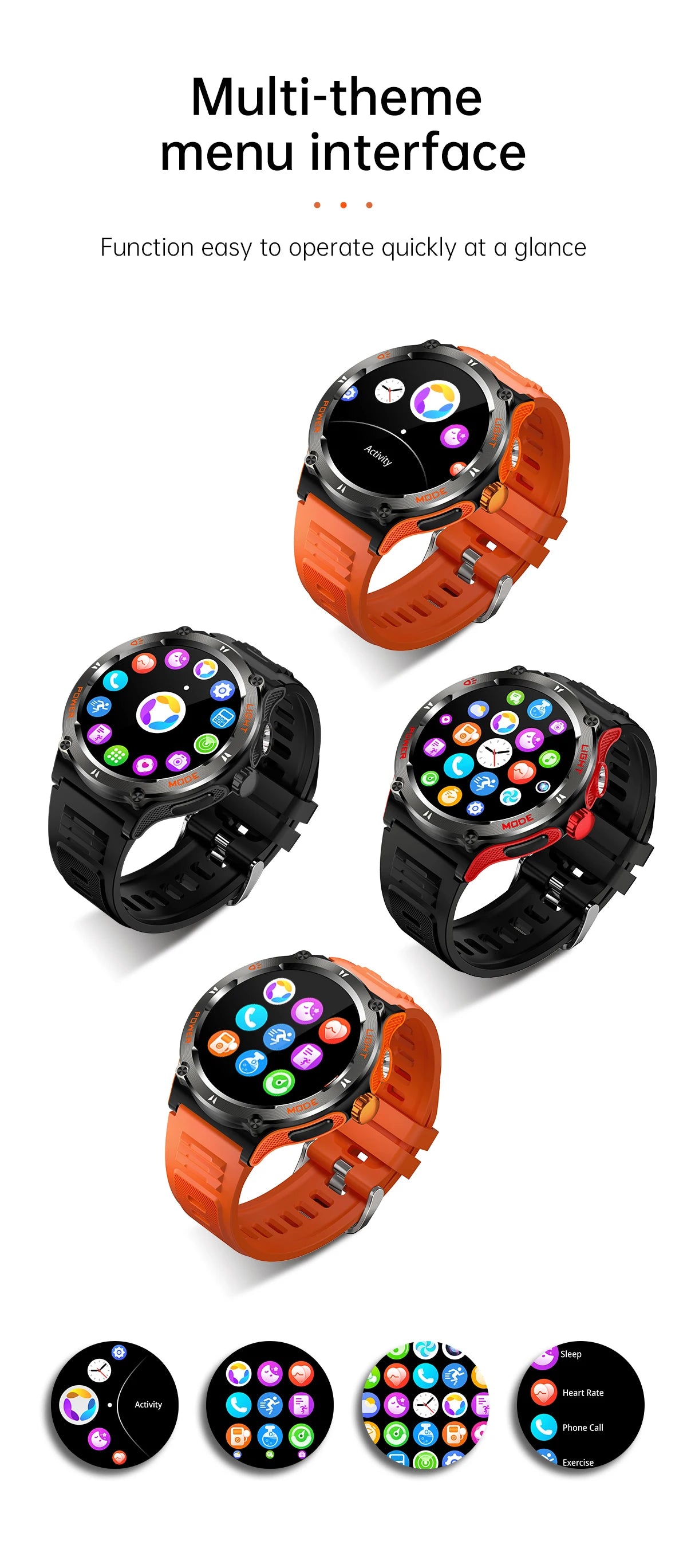 2024﻿ New For Xiaomi Outdoor Sports Smart Watch Men Compass LED light 3ATM Waterproof AI Voice Bluetooth Call Fitness Smartwatch