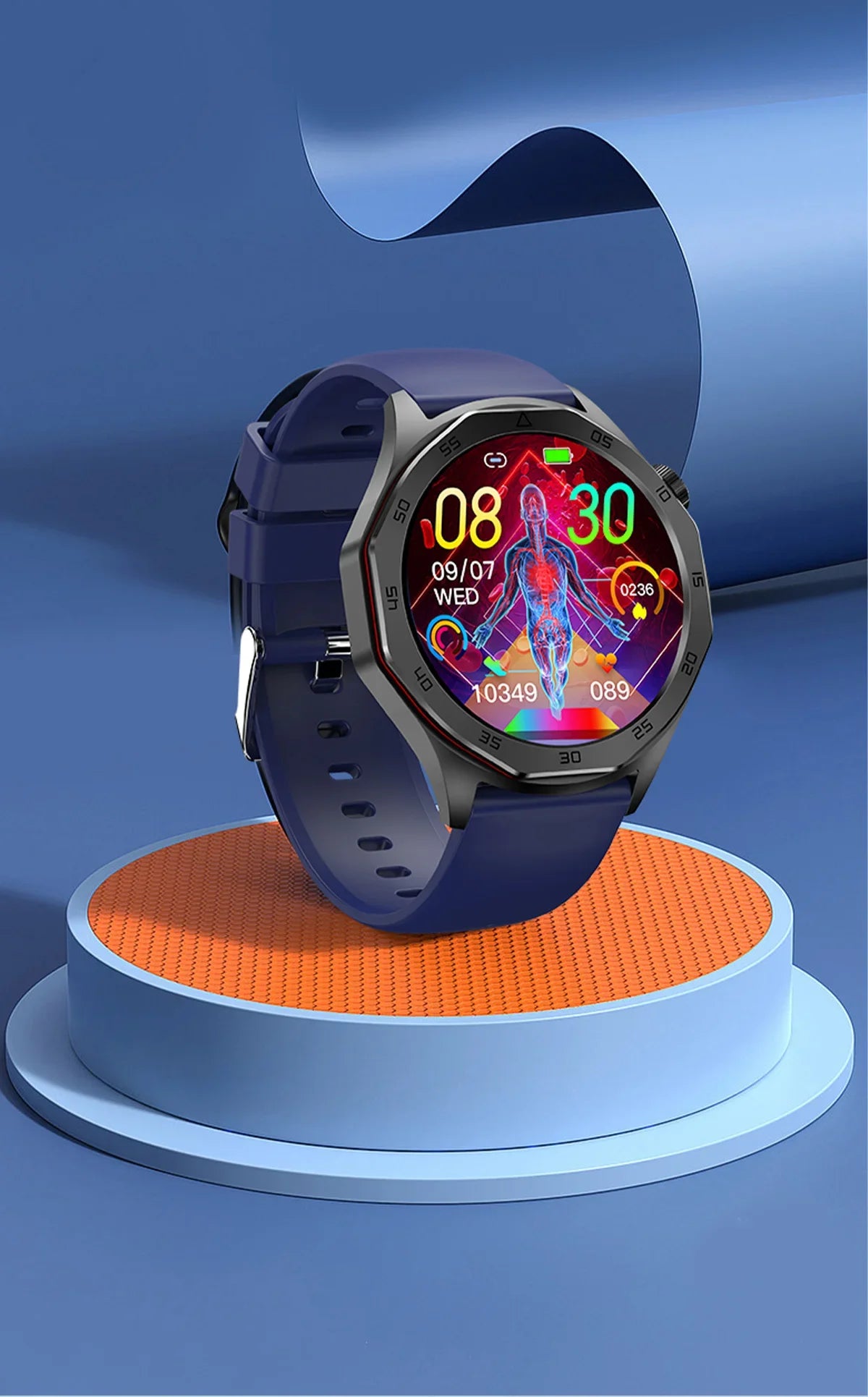 2024 New Medical Grade Smart Watch AI Diagnosi Blood Lipid Uric Acid Body Fat Blood Oxygen ECG+PPG Bluetooth Call Smartwatch Men