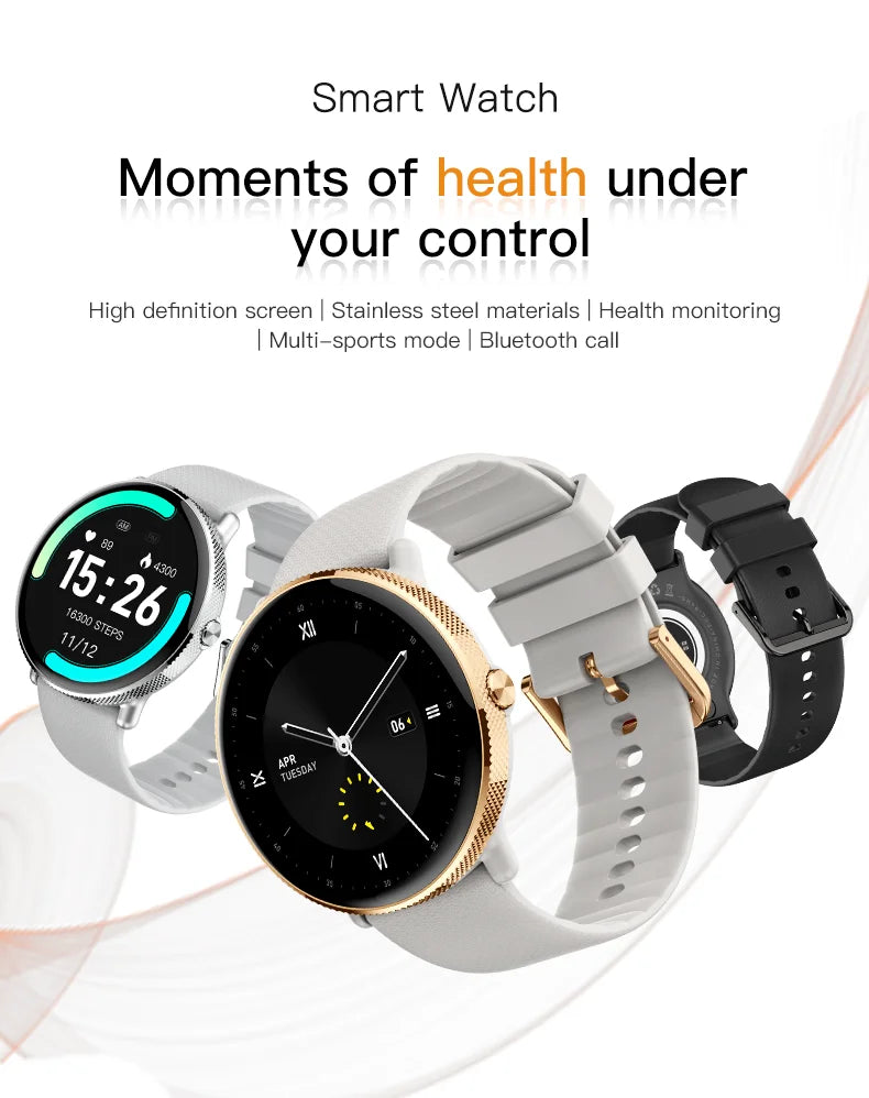 New Women Smart Watch 2024 Full Touch Amoled Screen Waterproof 100+Watch Faces Health Monitor Sport Fitness Smartwatch Lady Gift