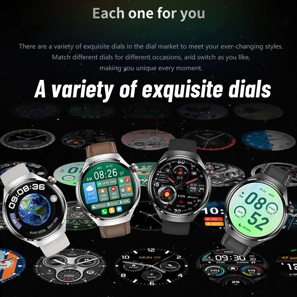 2024 New Watch 4 Smart Watch For Men 360*360 HD Screen IP68 Waterproof Sport fitness Watches GPS Trajectory Smartwatch relogio