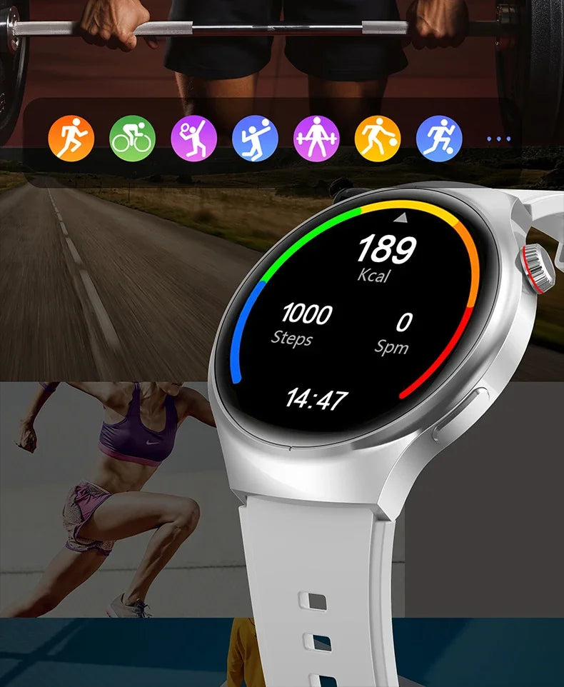 2024 New Original WATCH 4 smartwatch Men Heart Rate 1.46 Inch 360*360 AMOLED HD Screen Always Display Bluetooth Call Smartwartch