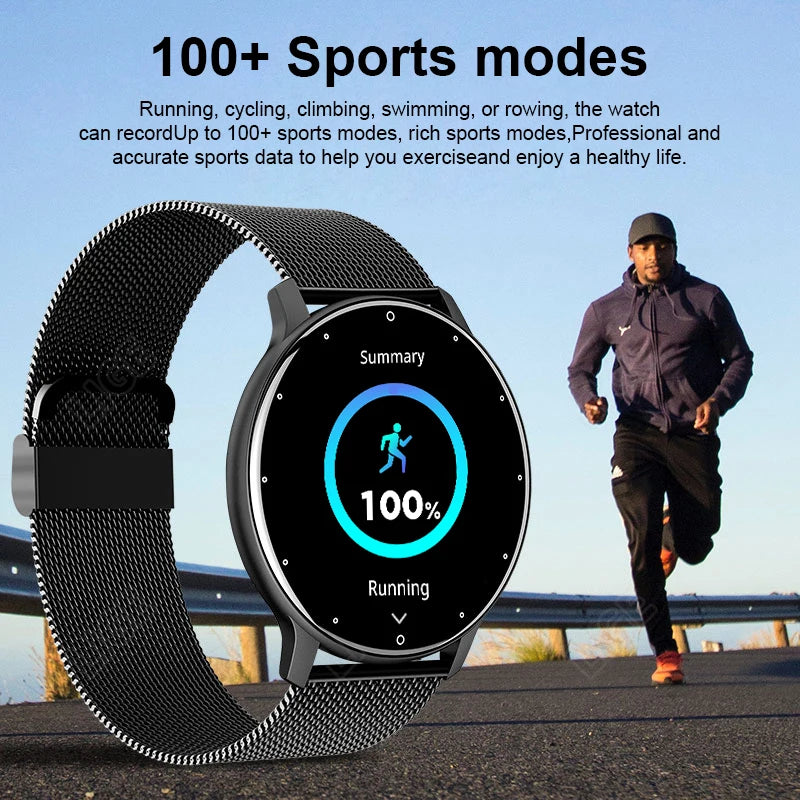 LIGE 2024 New Men Smart Watch Real-time Activity Tracker Heart Rate Monitor Sports Women Smart Watch Men Clock For Android IOS