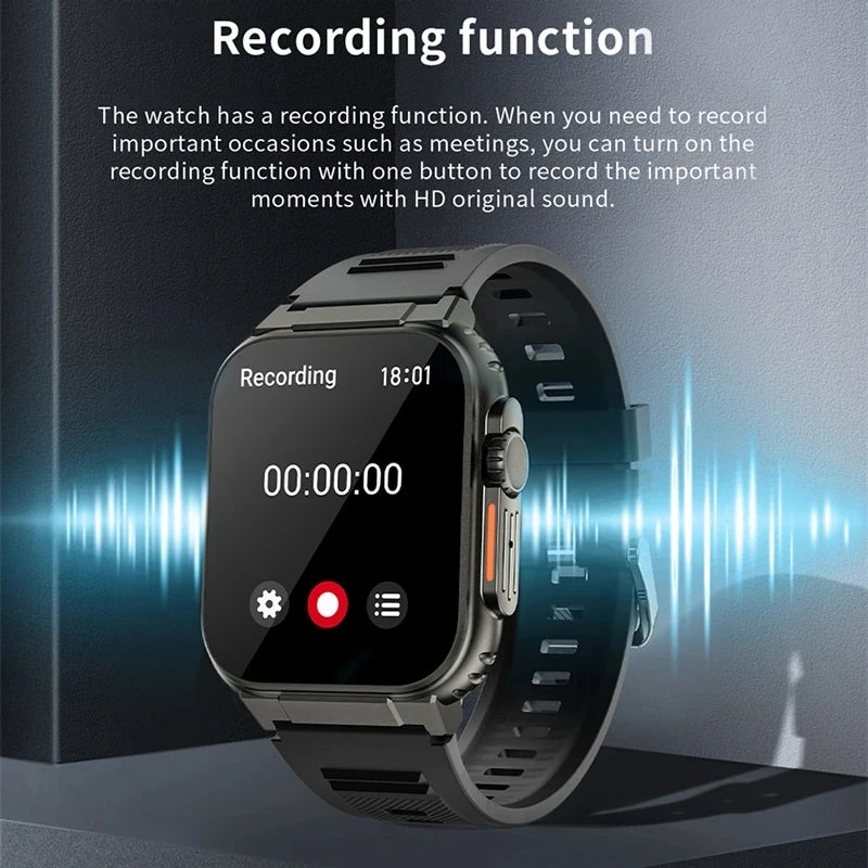 1.96 Inch AMOLED Screen Call Smart Watch 600 mAh Large Battery Local Music IP68 Waterproof 2024 Smartwatch Men Women TWS Headset