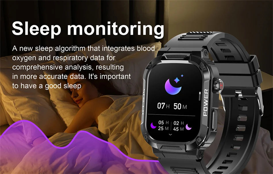 2024 New Smart Watch Men Sports Bluetooth Call Smartwatch Long Battery Life Health Monitoring IP68 Waterproof Fitness Wristwatch