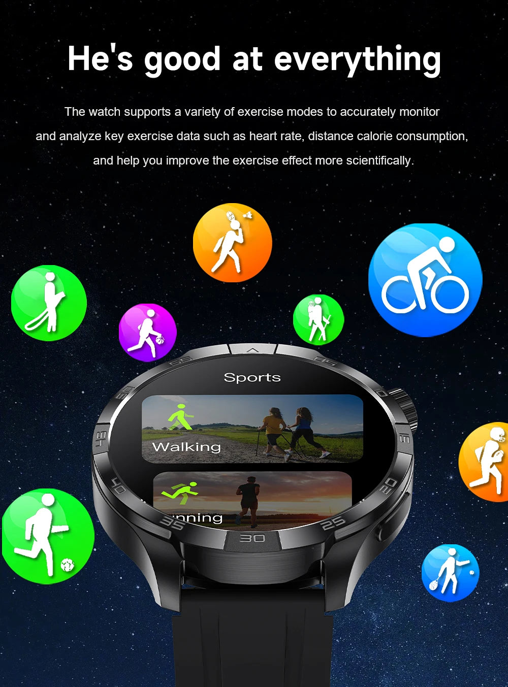 For Huawei Xiaomi GPS Track Smart Watch Men 1.85-Inch Ultra HD AMOLED Screen 410 Mah Battery Bluetooth Call SmartWatch 2024 New