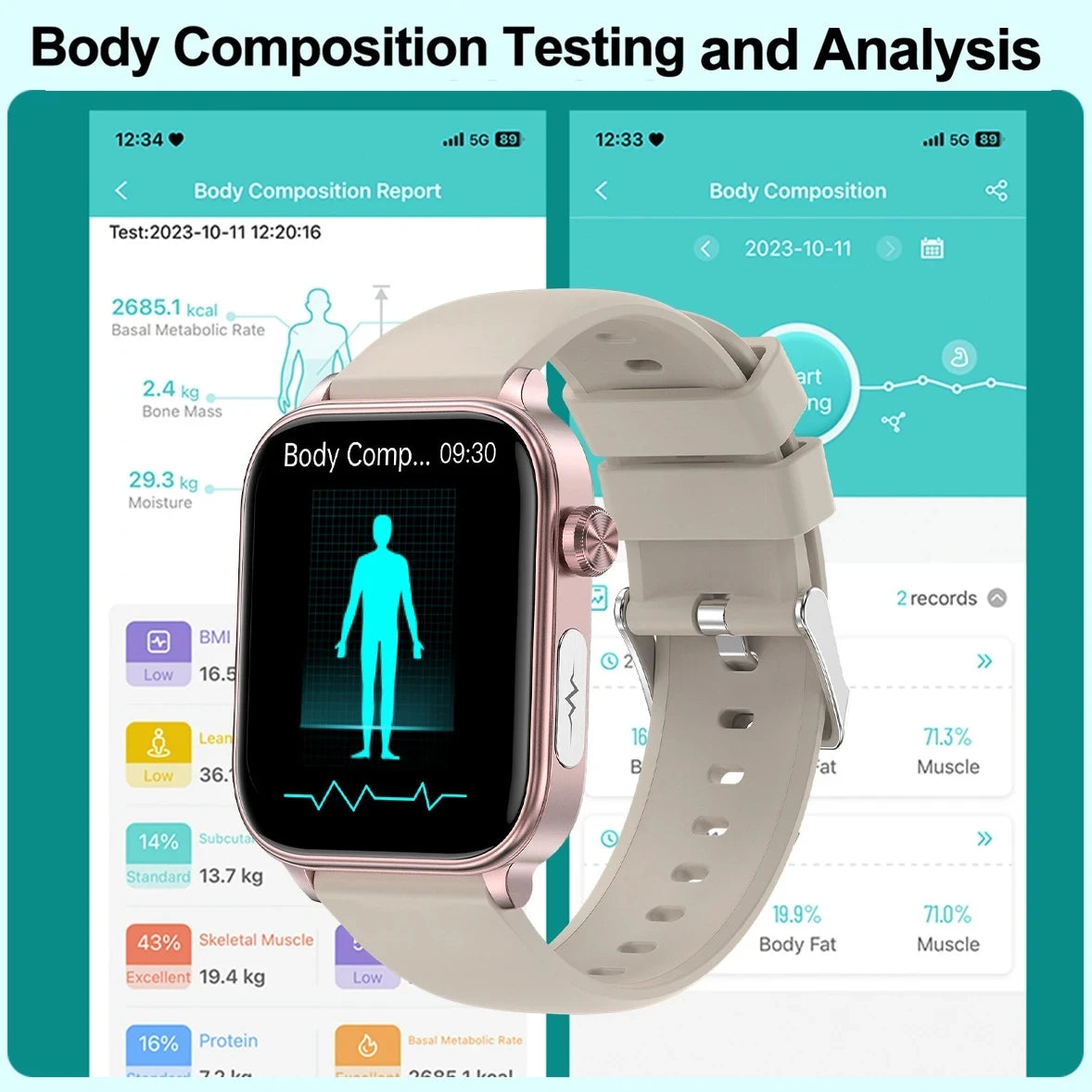 2024 New AI Medical Diagnosis Smart Watch Men Micro examination ECG+PPG+HRV Blood Sugar Blood Lipids Uric Acid Health Smartwatch