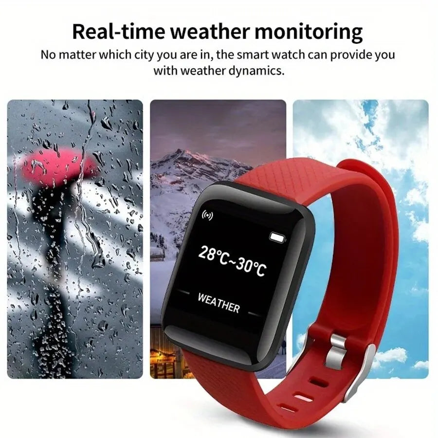 2024 116plus Men Blood Pressure Waterproof Smartwatch Women Heart Rate Monitor Fitness Tracke Sport Watch