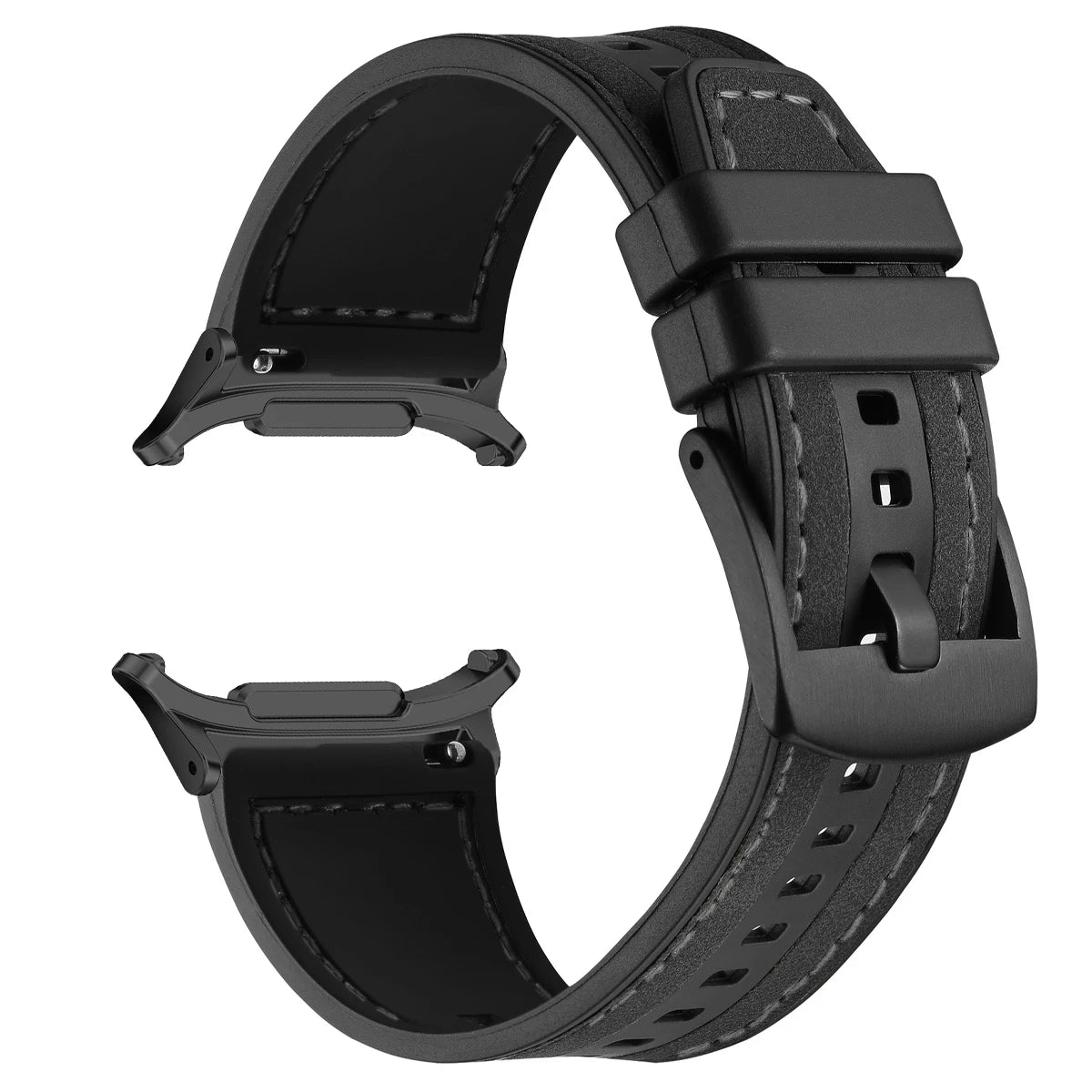 Leather Silicone Strap For Samsung Galaxy Watch 7 Ultra 47mm Sports Women Men Bracelet Band Loop For Samsung Watch 7 47mm Clasp