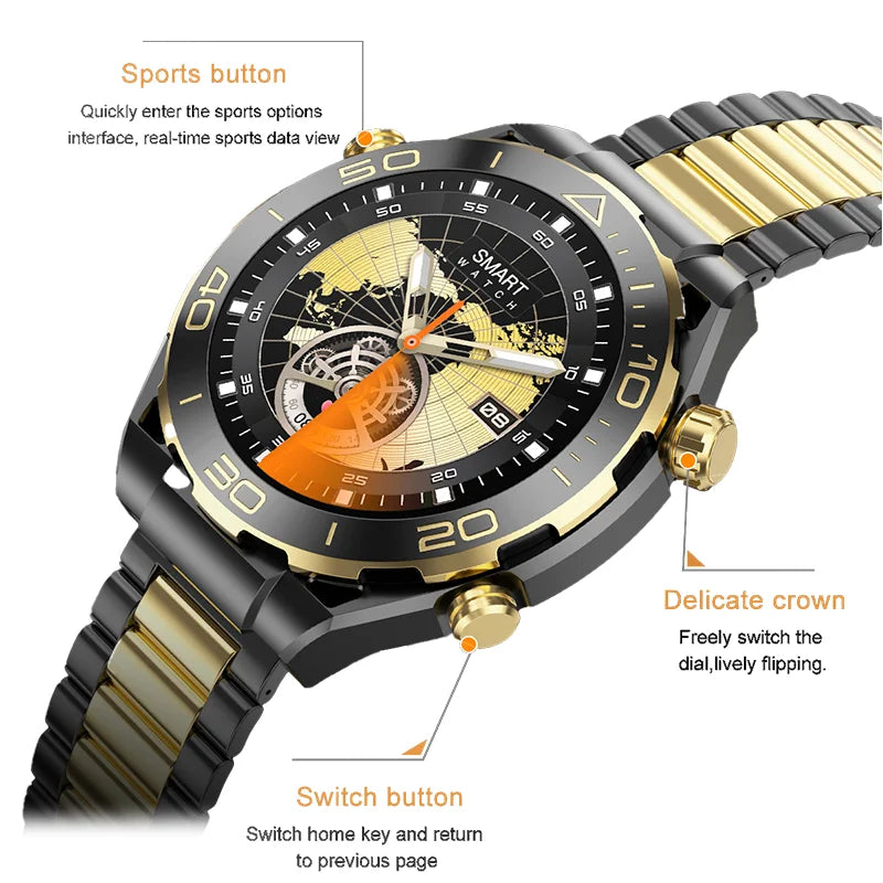 2024 New Product Fashion Z91 Pro Max Sport Smartwatch Amoled 1.52" Round Metal Strap Bt Call Heart Rate Men Android Smart Watch