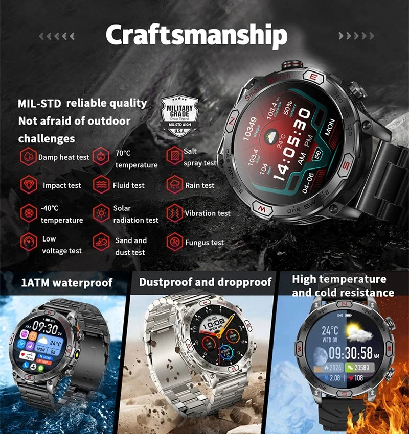 2024 New For HUAWEI Xiaomi GPS Compass Smart Watch Men AMOLED HD Bluetooth Call Heart Rate Blood Pressure Waterproof Smartwatch