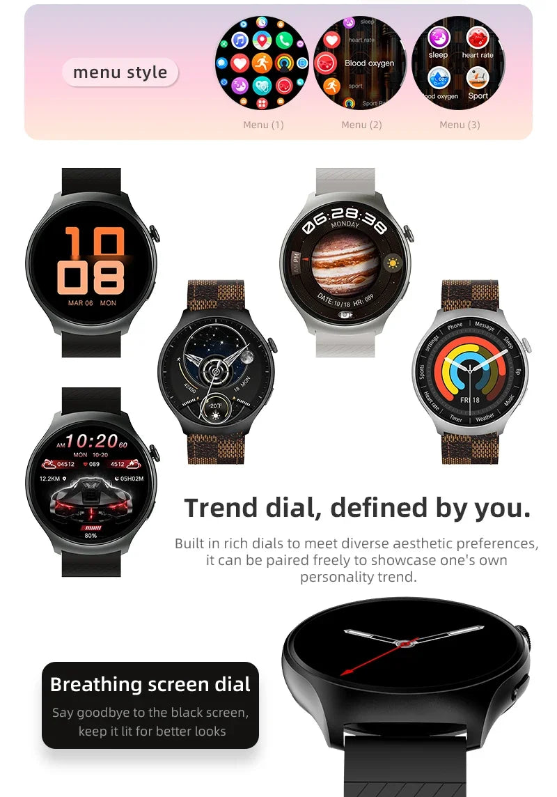 2024 New Bluetooth call SmartWatch women men Heart rate blood oxygen Health testing Smart Watch For xiaomi Huawei