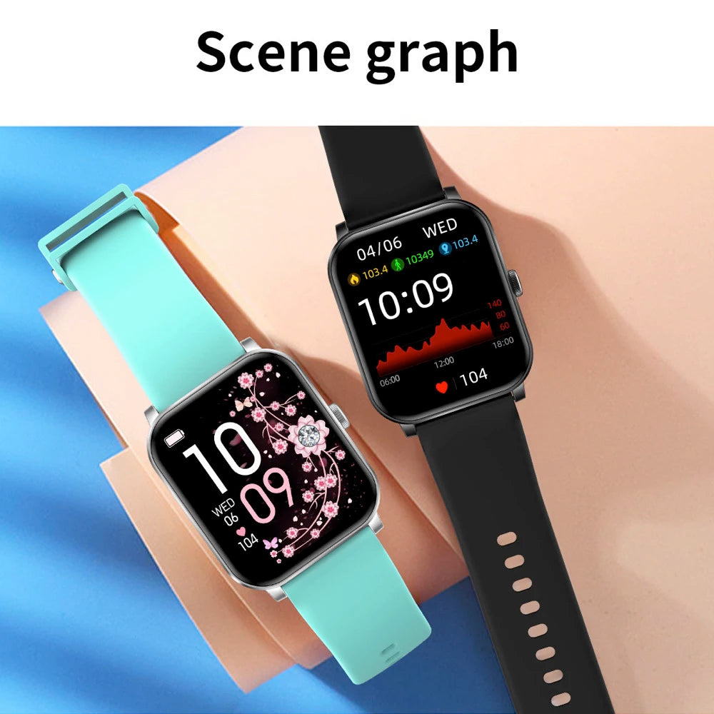 New 1.85" Blue Tooth Call Men Women Smart Watch Heart Rate Sports Fitness Waterproof Bracelet Voice Assistant 2024 Smartwatch