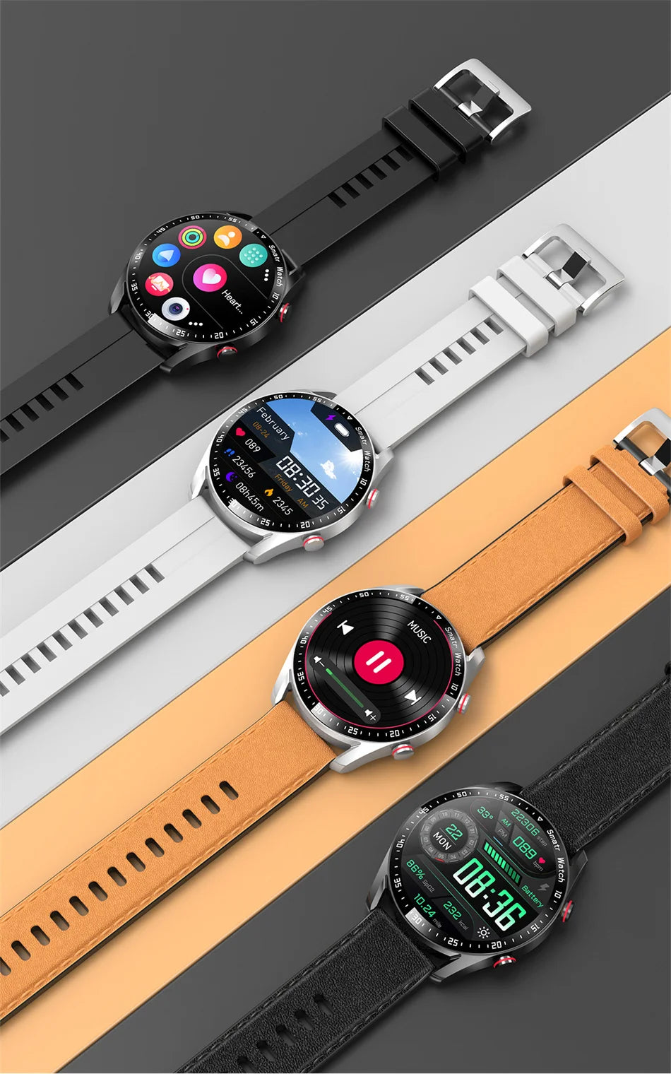 New 2024 Ecg+Ppg Smart Watch Bluetooth Call Music Player Men's Watches Sports Waterproof Luxury Smartwatch Wristwatch for Men