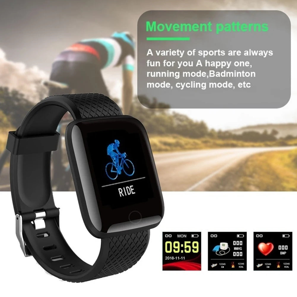 Smart Watch 1.44 Inch Touch Screen Fitness tracker Smartwatch Heart Rate Sleep Monitoring Pedometer Sports Watch For Men Women