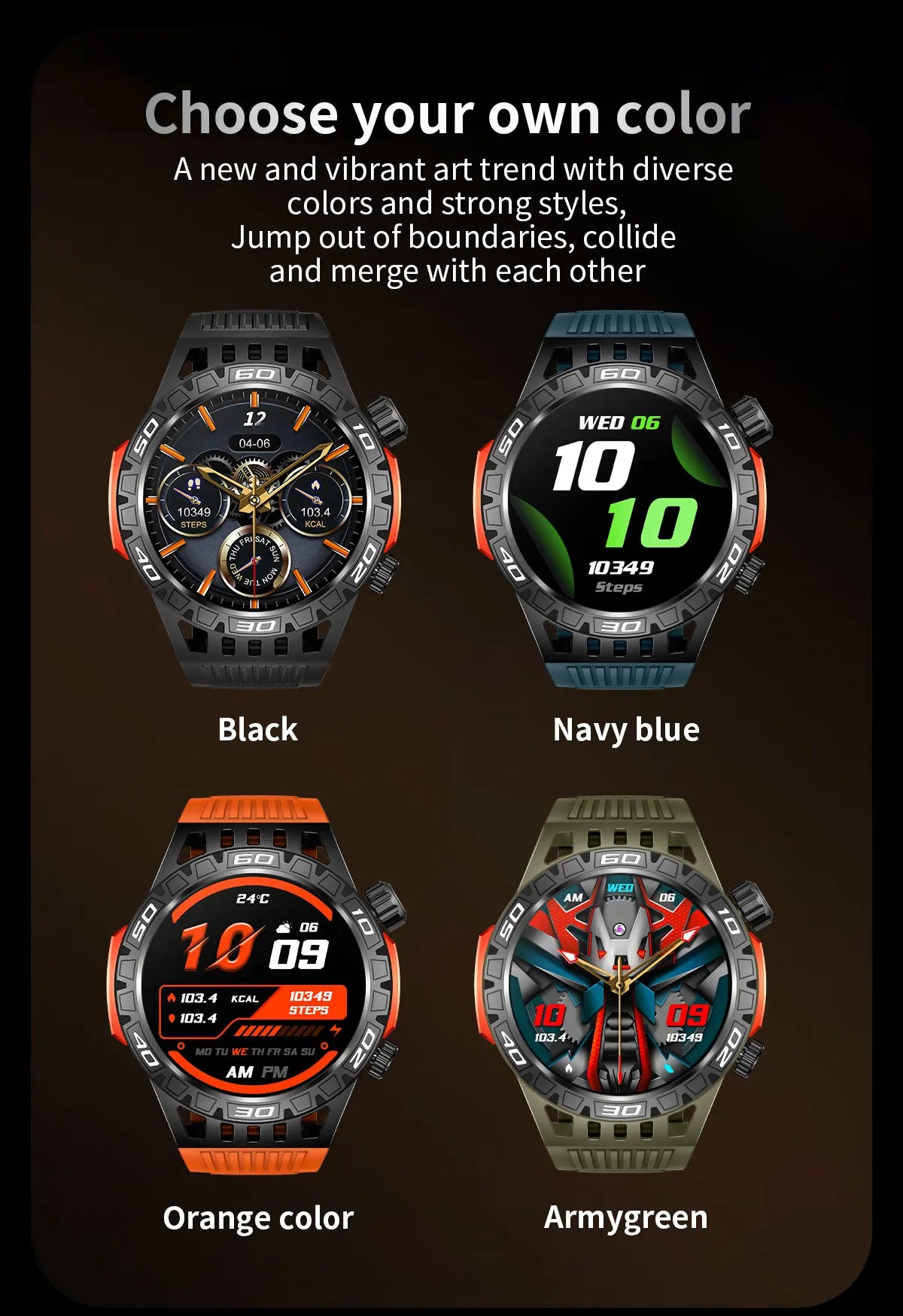 2024 Original Smartwatch Smart Watches for Men Wristwatch 1.46" HD Screen Make/Answer Calls Flashlight Outdoor Compass