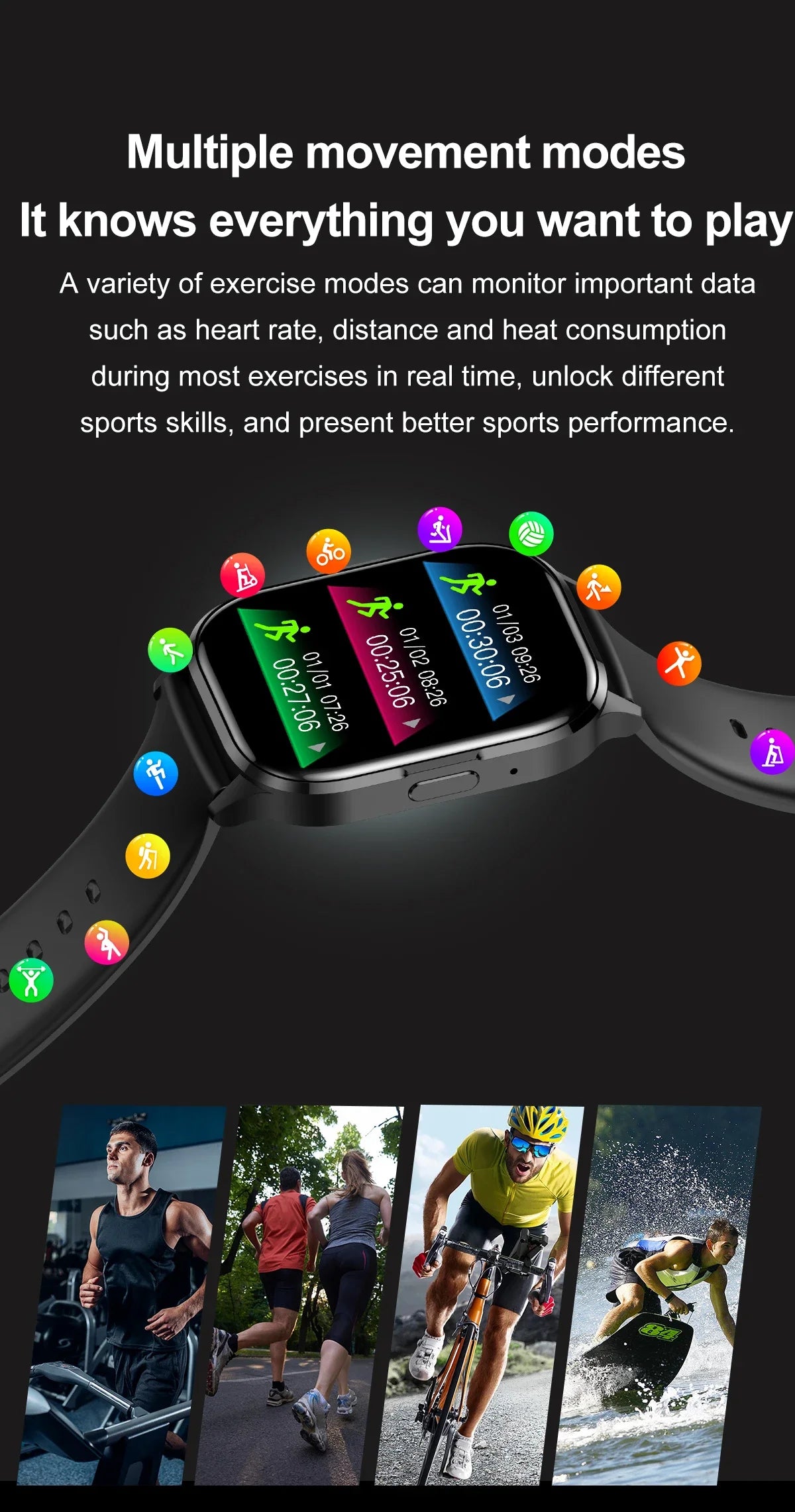 2024 New 2 Inch Amoled Screen Always On Smartwatch Men Women Bluetooth Call Multi Sport Mode Pedometer Fitness Bracelet