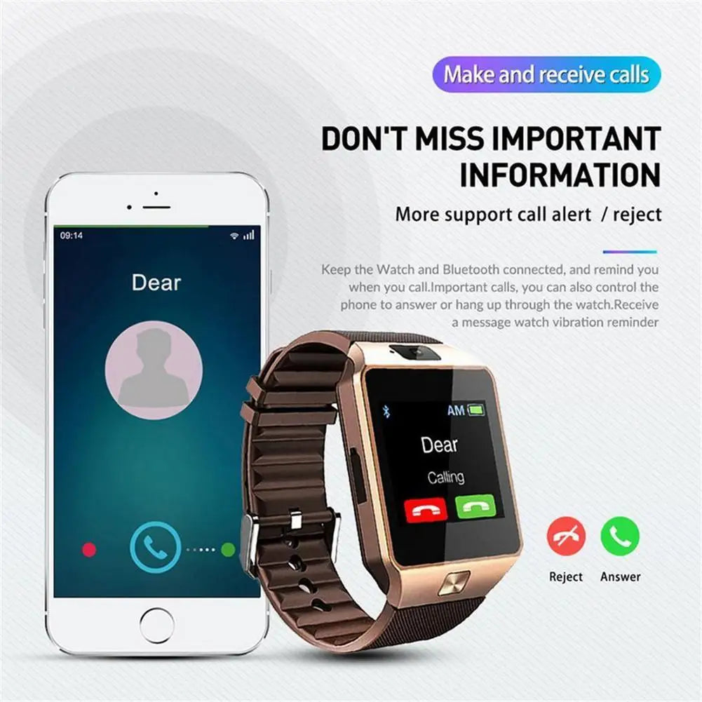 Multifunction Dz09 Sports Women's Watches Support Tf Card Ram 128m+rom 64m Smartwatch For Samsung Huawei Xiaomi Android Phone