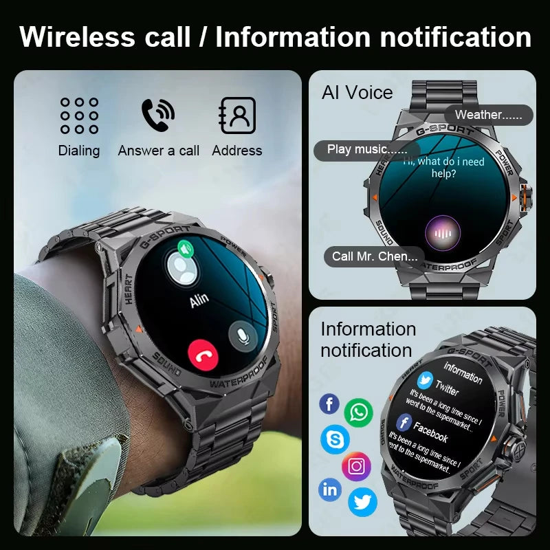 LIGE Men Smart Watch Wireless Voice Call AMOLED HD Display Watch Women Heart Rate Blood Oxygen Monitor Sport Smartwatch Man 2024