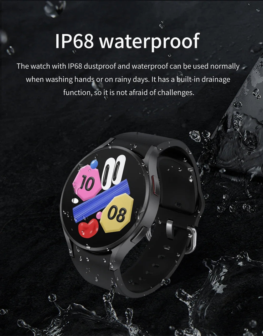 2024New GPS Tracker Sports Fitness Watch 6 Smart Watch Voice Assistant Bluetooth Call IP68 Waterproof Men Women Smartwatch