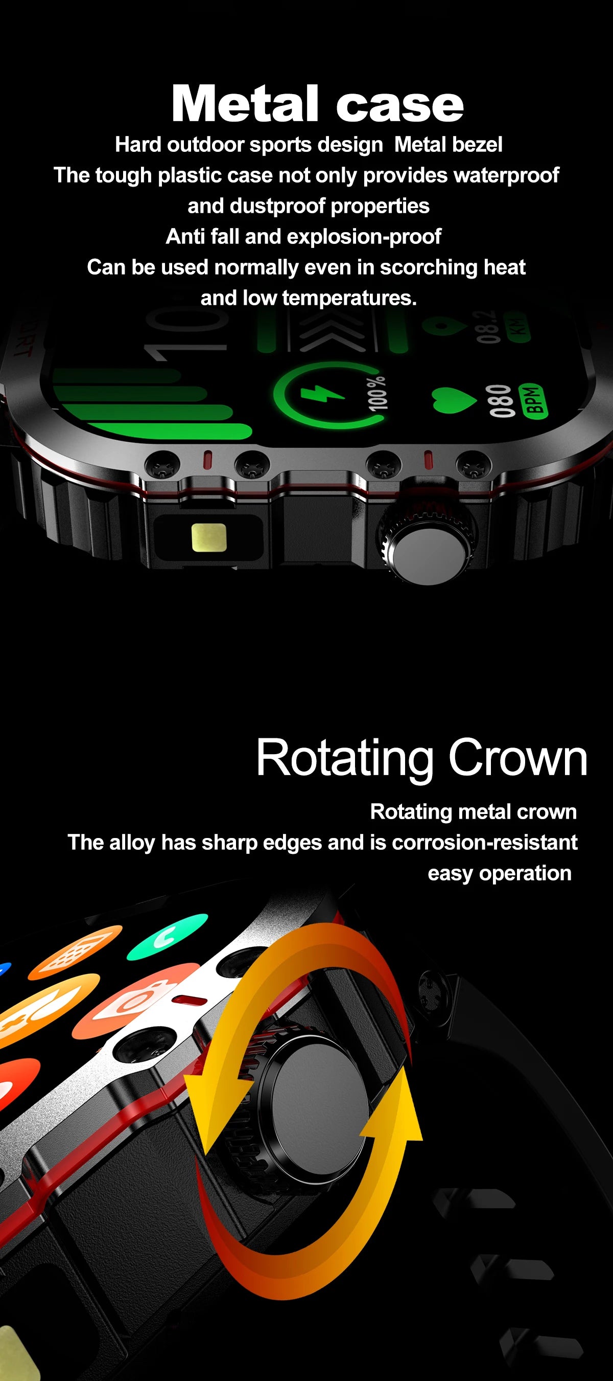 2024 New Fashion Smart Watch Bluetooth Call Compass GPS Track 2.01 Inch HD Large Screen 420mAh Large Batte Men SmartWatch Women