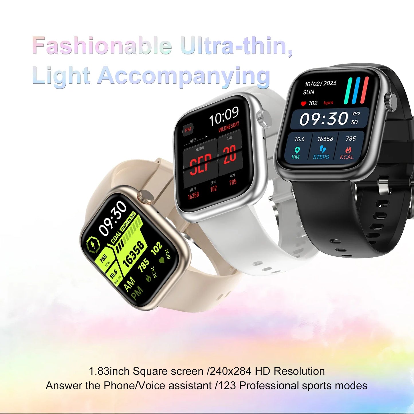 2024 New Men Outdoor Sports Smart Watch 240*284 HD 1.83-inch Touch Screen Heart Rate Monitoring 120+ Sports Mode smartwatch