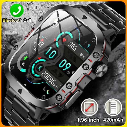 2024 New For Xiaomi Military Smart Watch Men IP68 5ATM Outdoor Sports Fitness Tracker 24H Health Monitor 1.96 inch Smartwatches