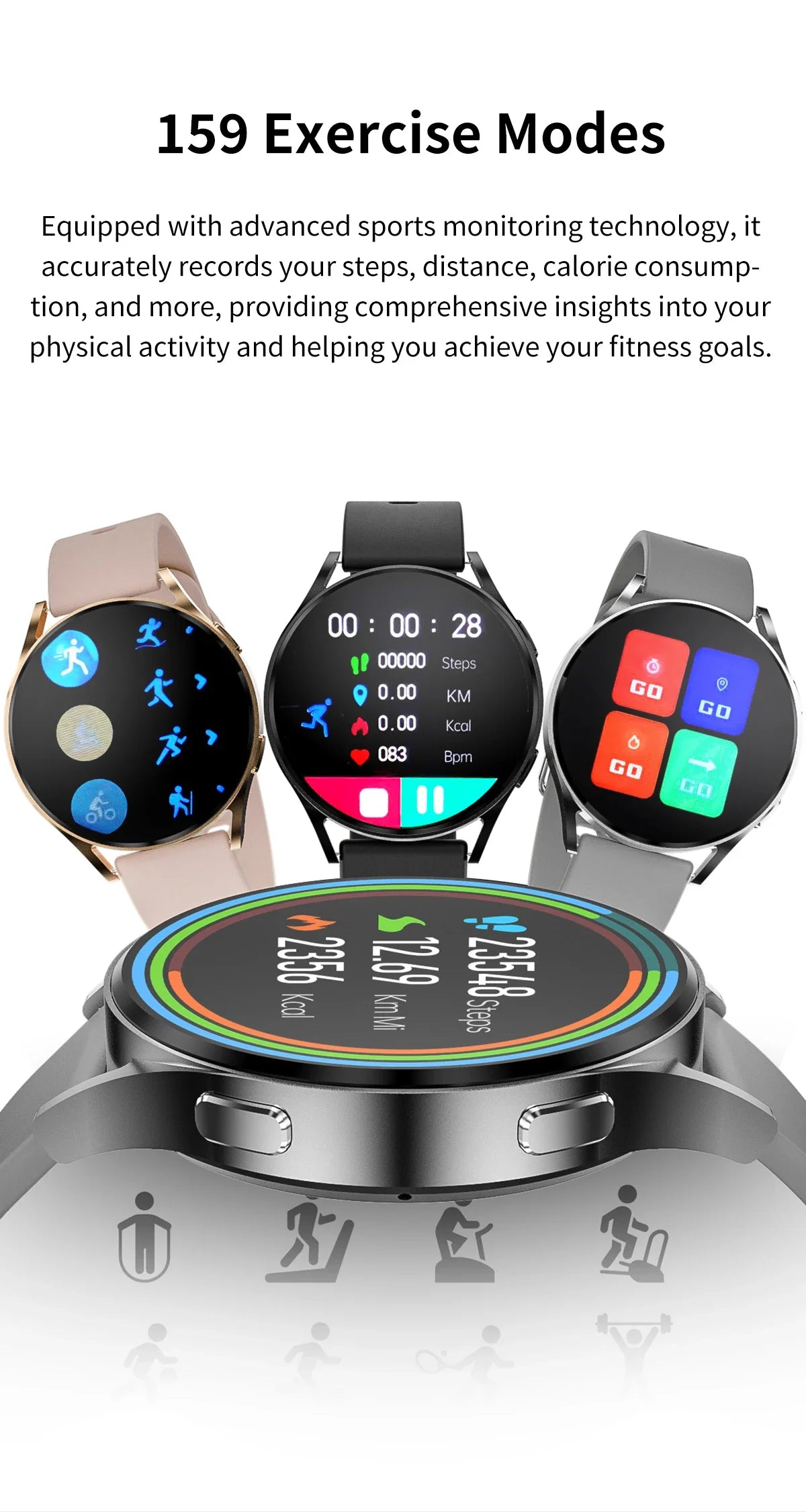 Zordai OD5 Smart Watch 2024 NEW For Galaxy Watch 6 NFC IP68 Waterproof HD Screen Bluetooth Call Sport Fitness Smartwatch for Men