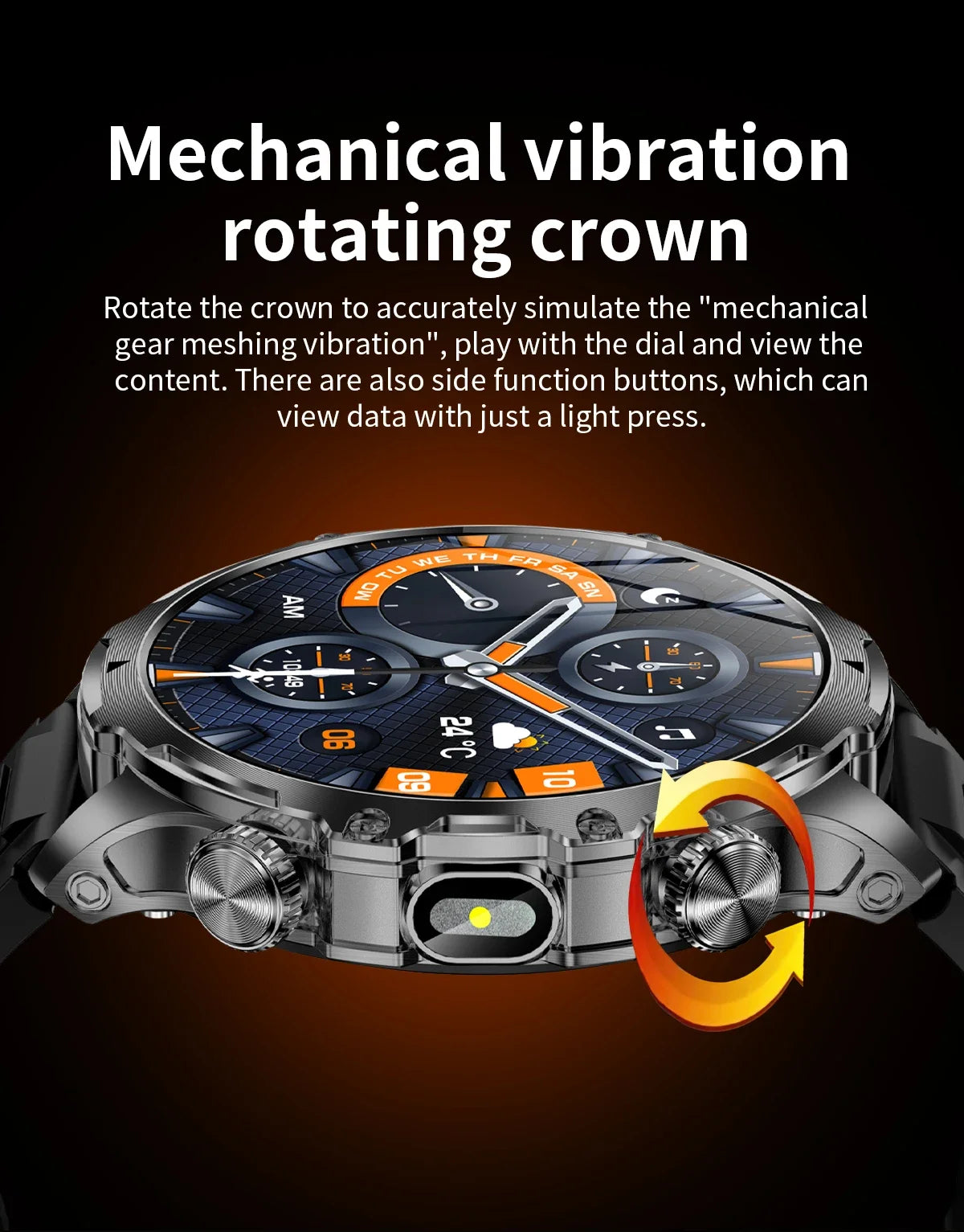 2024 New V69 Pro Smart Watch 1.9 inch HD Screen Flashlight Mens Outdoor Smartwatch AI Voice BT Call Blood Oxygen 700mAh Battery