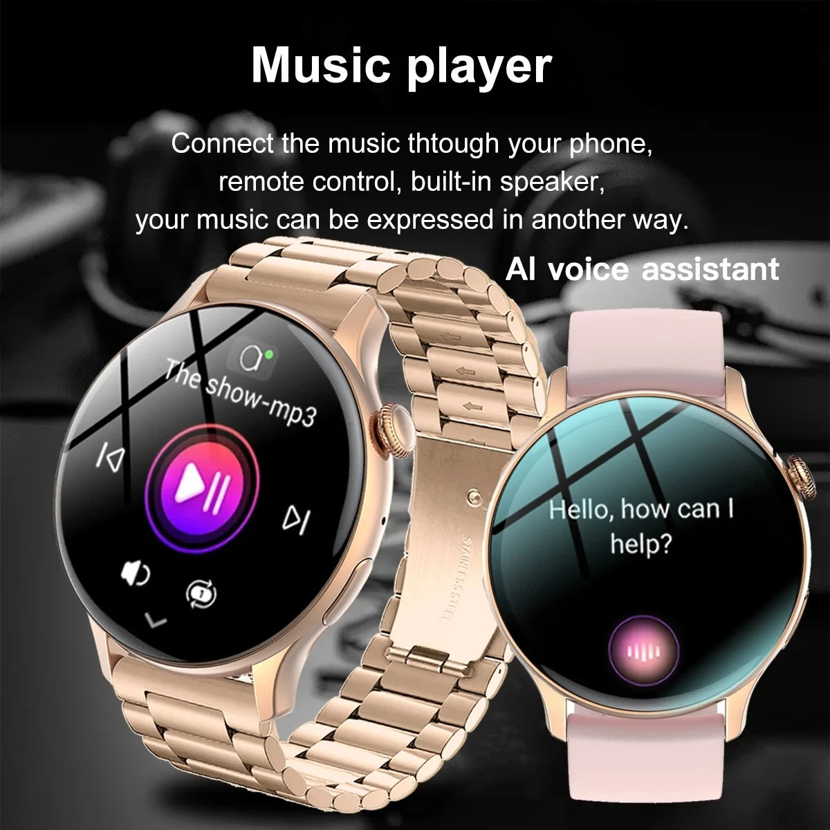 2024 Smartwatch Women 466*466 AMOLED 1.43" HD Screen Always Display Time Bluetooth Call IP68 Waterproof Sports Smart Watch Men