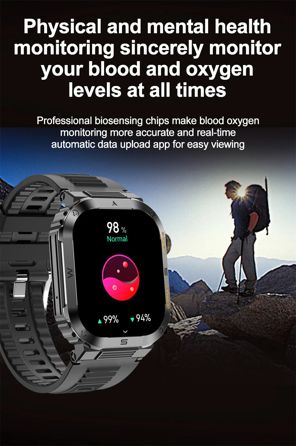 New Rugged Military Smart Watch Men For Android Xiaomi Ios 3ATM Waterproof Sport Fitness Ai Voice Outdoor Men's Smartwatch 2024