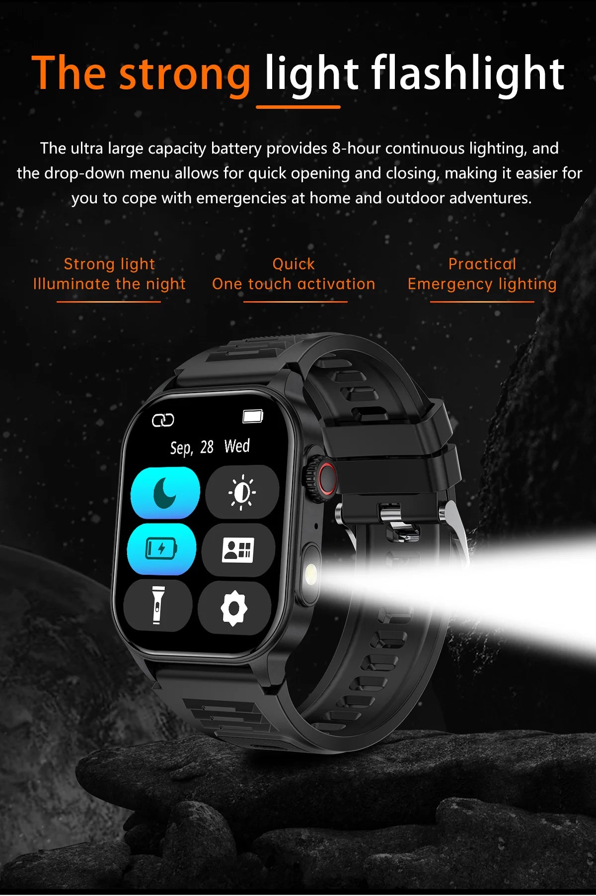 2024 New Sports Smart Watch Men 2.01-Inch 240*296 HD Touch Screen 370 MAH High Voltage Ultra-Iarge Capacity Battery smartwatch