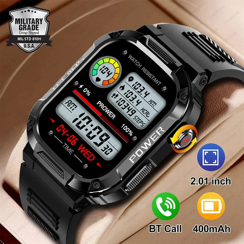 2024 New Smart Watch Men Sports Bluetooth Call Smartwatch Long Battery Life Health Monitoring IP68 Waterproof Fitness Wristwatch