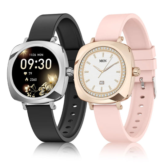 2024 Fashion Smart watches for Women Amoled screen Heart Rate IP68 Waterproof Android Round Shape  Digital BT call smart Watch