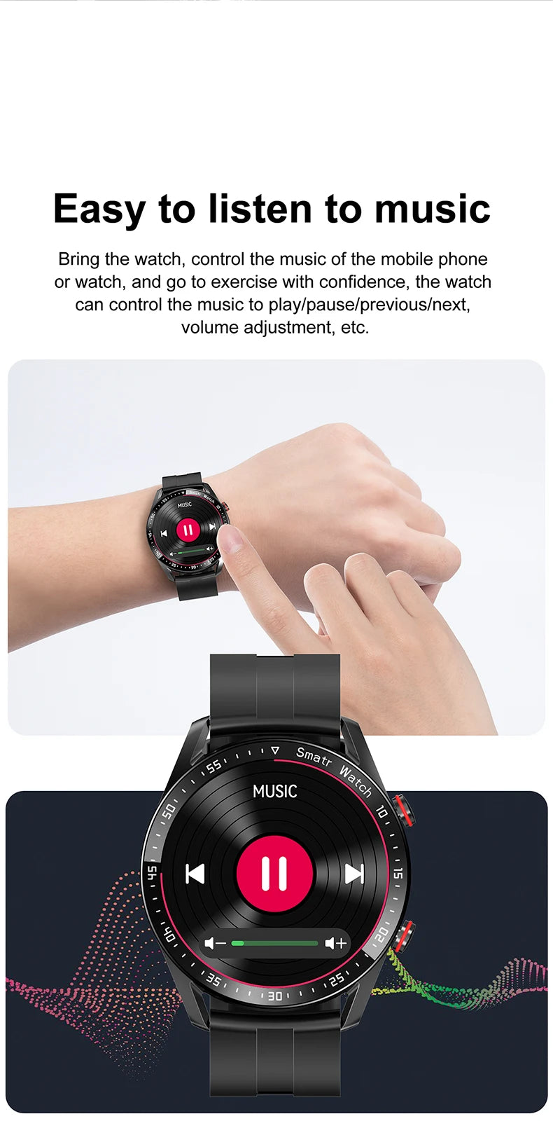 New 2023 ECG+PPG Smart Watch Bluetooth Call Music player Man Watch Sports Waterproof Luxury Smartwatch For Android ios