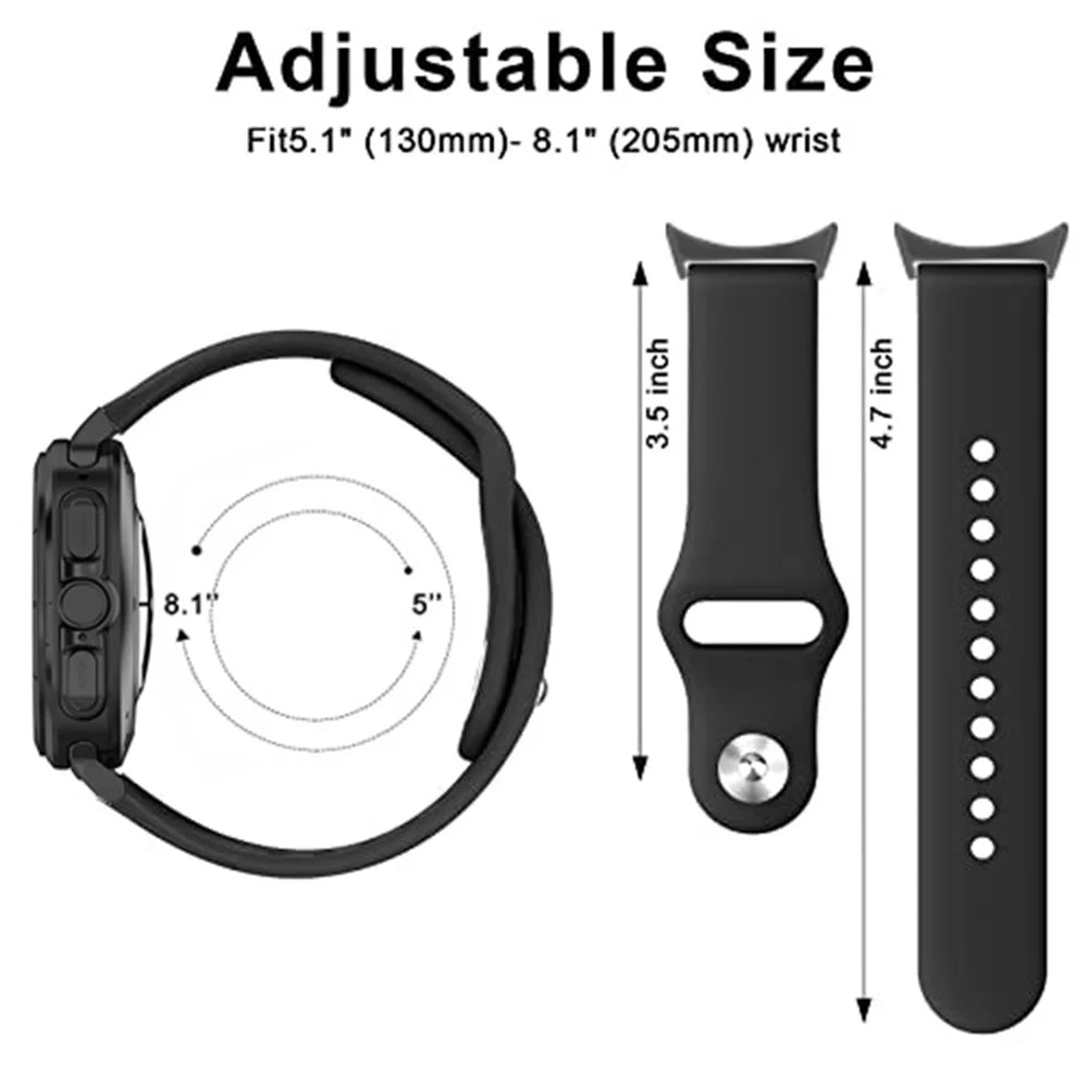 For Samsung Galaxy watch Ultra Strap 47mm Accessories Silicone Sport belt watchband correa Bracelet Galaxy watch 7 Ultra band