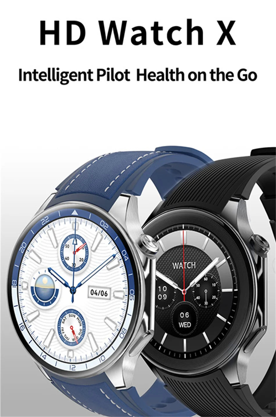 For Huawei Xiaomi OPPO Watch X Smart Watch AMOLED Screen Heart Rate NFC Bluetooth Call Men Women Waterproof Smartwatch 2024 New