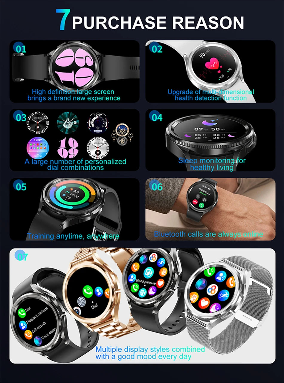 2024 New Smartwatch 6 Men HD Full Touch Blood Pressure Blood Oxygen Bluetooth Call Sports Smart Watch Men Women For IOS android