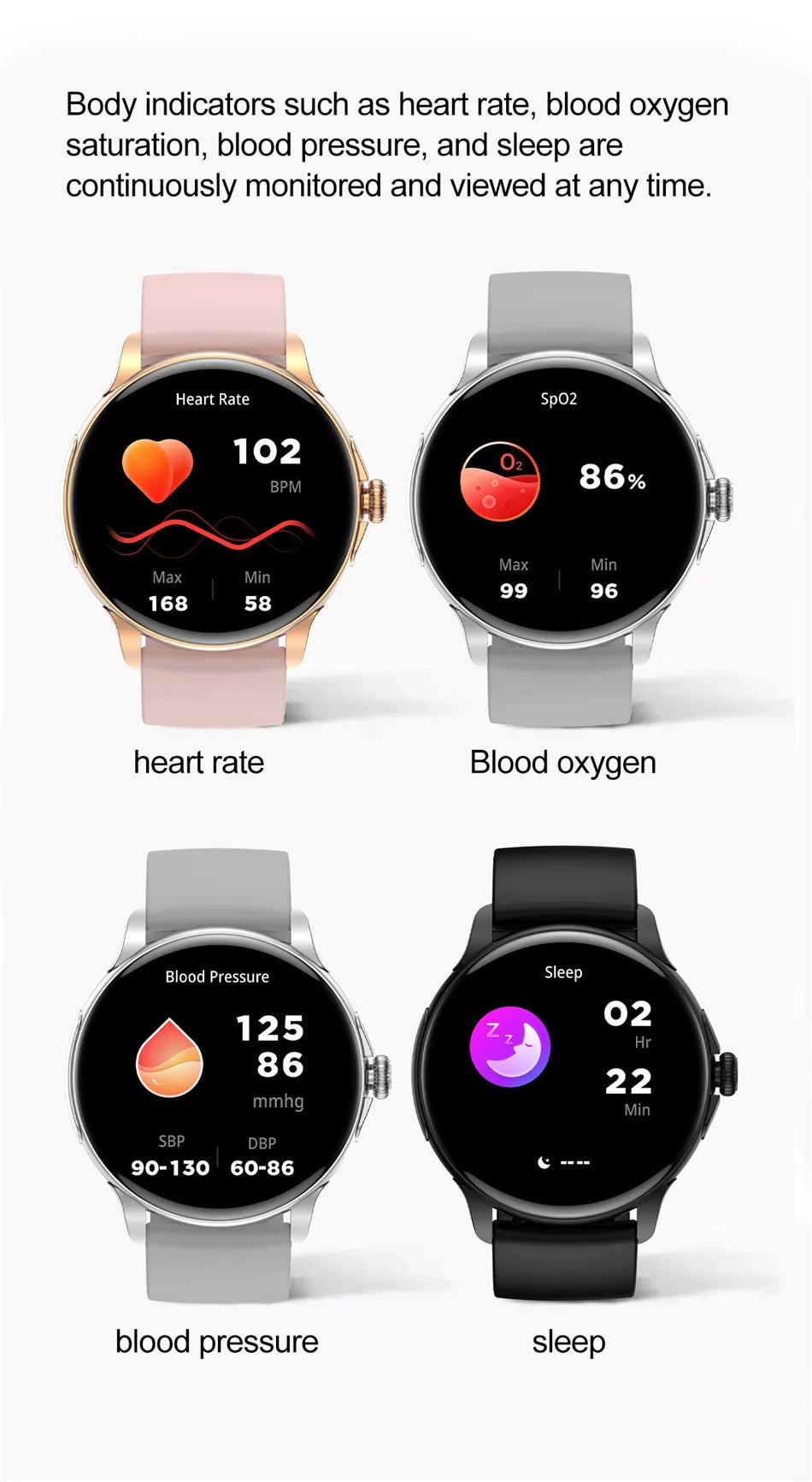 2024 New Smartwatch 1.43 inch Full Screen Bluetooth Calling Heart Rate Sleep Monitor Sport Models Smart Watch For Men Women+Box