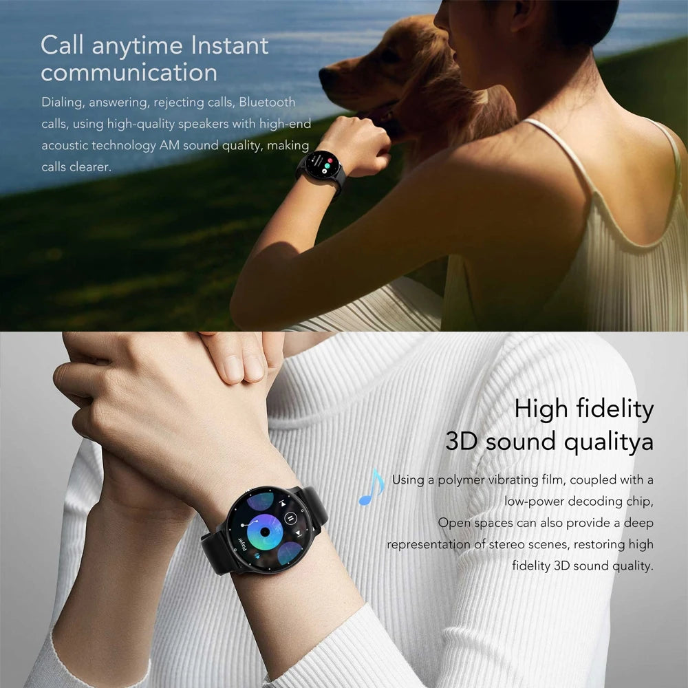 2024 New Bluetooth Call Bracelet Sports Fitness Voice Assistant Women Smartwatch For Android IOS Men Smart Watch IP68 Waterproof