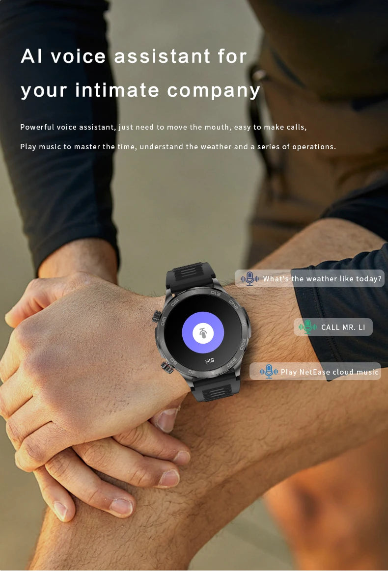 2024 For Xiaomi Rugged Military Smart Watch Men GPS track Compass NFC AMOLED Screen Bluetooth Call Waterproof Outdoor SmartWatch