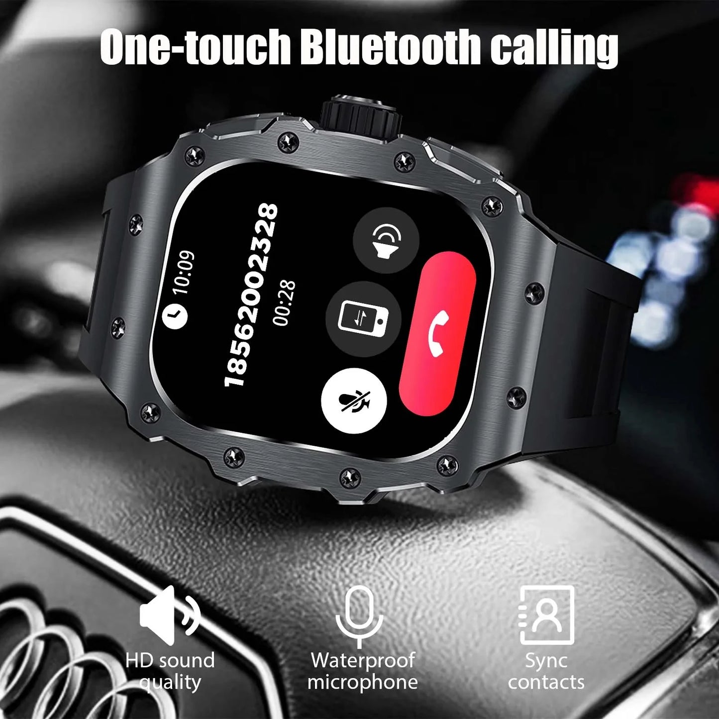 VWAR TANK M3 Pro Smart Watch Men AMOLED AOD Bluetooth Call Men's Sport Smartwatch IP68 Waterproof for Android IOS Business Clock