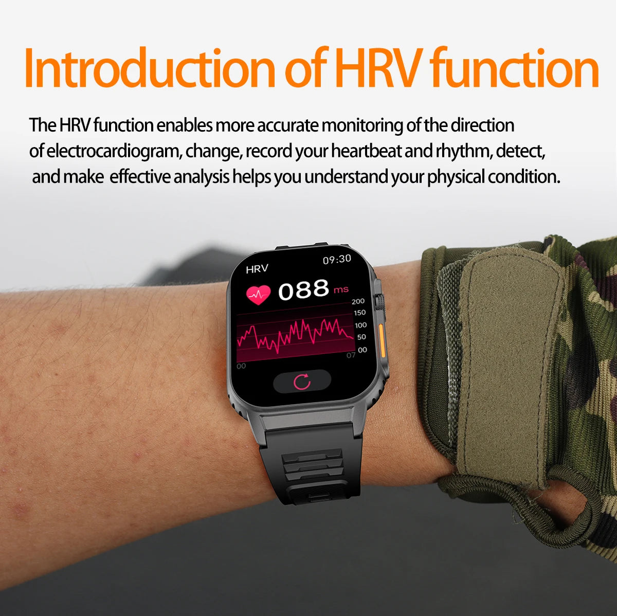 2024 NEW Blood Glucose Smartwatch HRV Heath Monitoring Blood Pressure Heart Rate Sports Bluetooth Call Answer Smart Watch