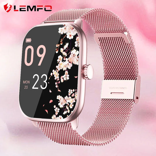 LEMFO Smart Watch 2024 Bluetooth Call Music 2.01" Full Touch Smart Watches For Men Dial Fitness Tracker Waterproof Smartwatch