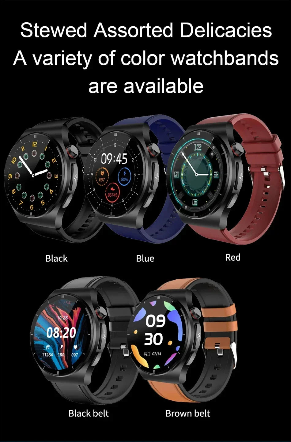 2024 New Medical Grade Bluetooth Call Smart Watch Men Blood Glucose Blood Fat Uric Acid ECG+PPG Monitoring Health Smartwatch Men