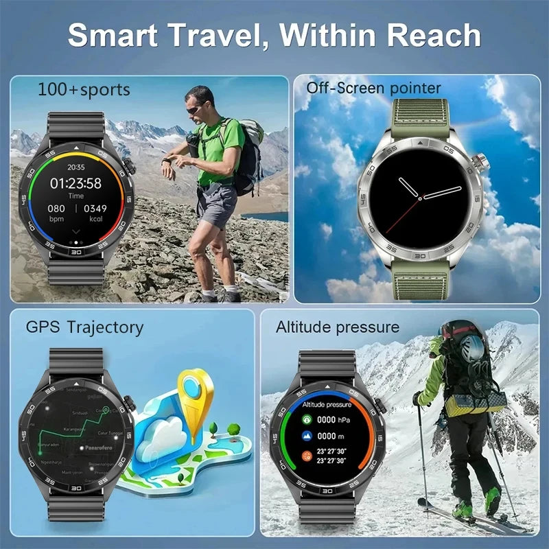 2024 New Smart Watch Men GT4 Pro NFC GPS Tracker AMOLED 466*466 HD Screen Heart Rate Bluetooth Call SmartWatch For Huawei Xiaomi