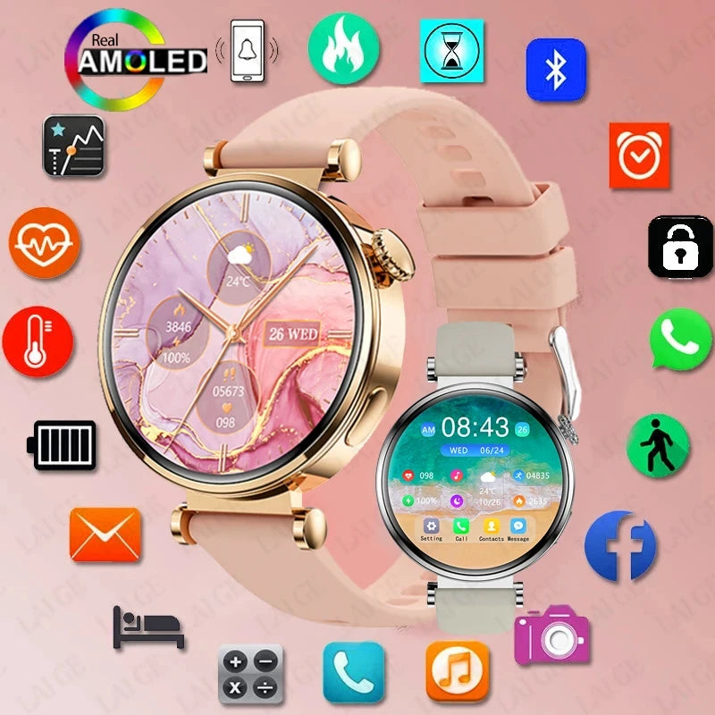 2024 New Bluetooth Call Smart Watch Women Blood Sugar Blood Oxygen Monitoring Watch 200 MAH Battery lP68 Waterproof Smartwatch